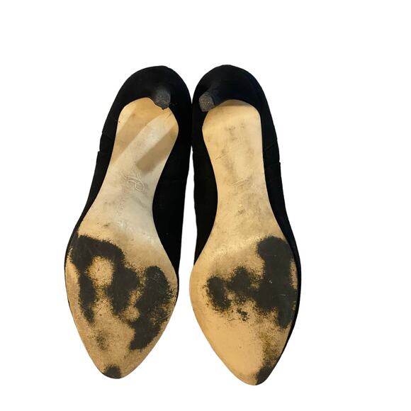 Ivanka Trump Black Suede Stiletto Pull On Ankle Booties Women Sz 7.5 - Picture 4 of 13